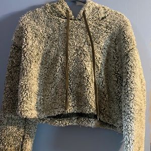 Lightly worn cropped Sherpa sweater
